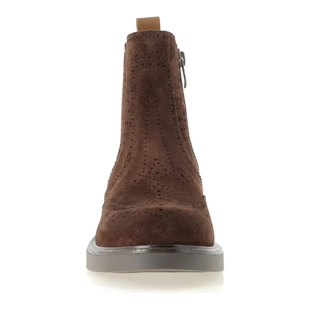 Bottines SALFRANS CROUTE Chocolat, vue de face
