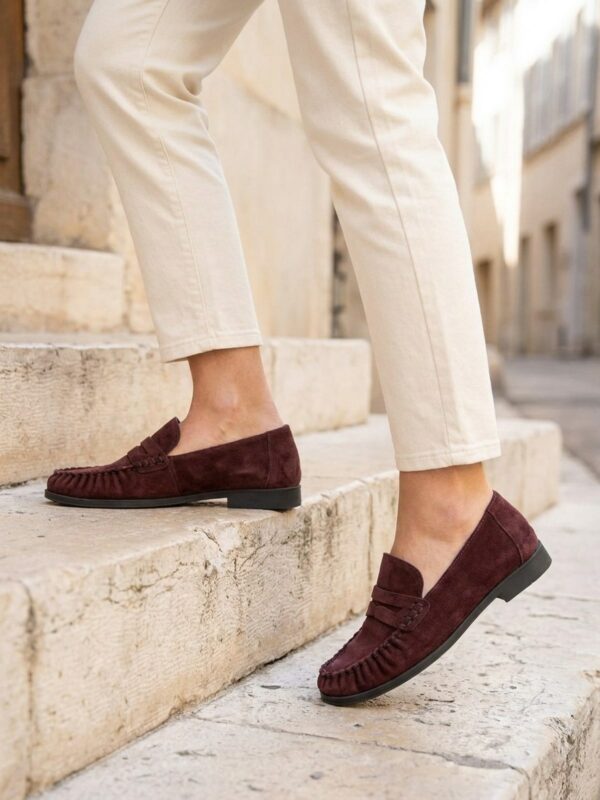 Mocassins MOLINCHART SUET - Bordeaux