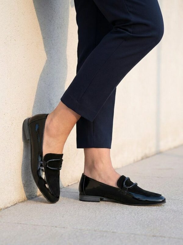 Mocassins ESPARROS PATENT-SUEDE-PATENT - Noir