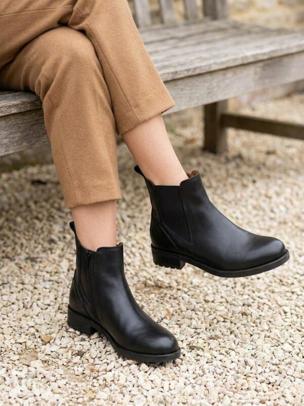 Bottines AMBILLY PELE - Noir, vue portée