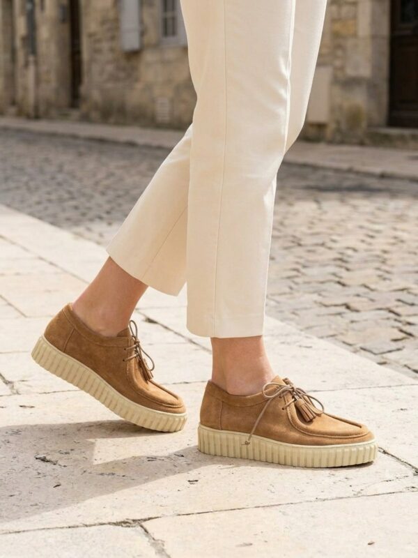 Chaussures esprit clarks AMATHAY CAMURCA - Camel, vue portée