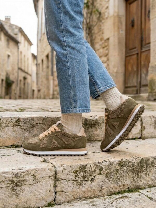 Baskets ASFVLT Gate Army Sherpa / Tan, vue portée