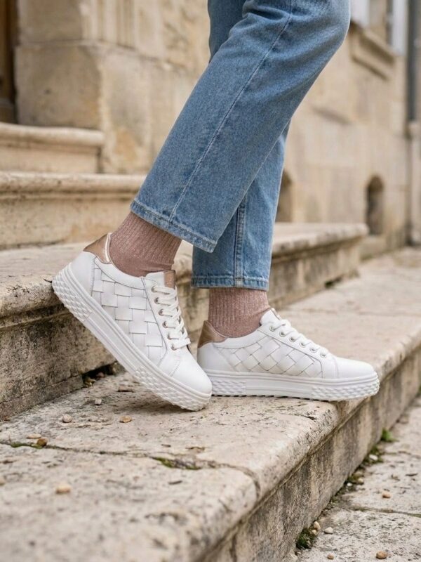 Baskets Coco et Abricot MESPUITS BLANC