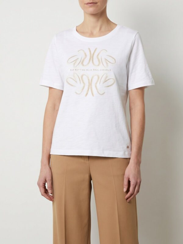 T-shirt Red Button Temmy Butterfly blanc, vue portée